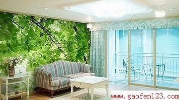 韩式墙纸 打造自然背景墙风格 www.gaofen123.com