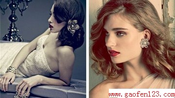低调的奢华复古元素新娘头饰欣赏 www.gaofen123.com