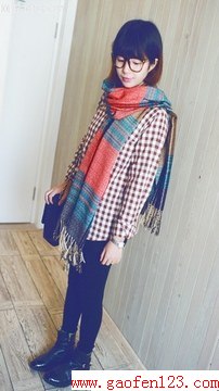 围巾+小个子 这个冬天就要美丽显高! www.gaofen123.com