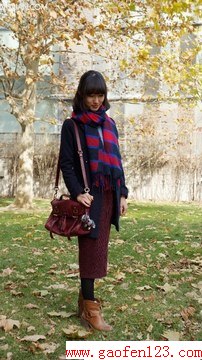 围巾+小个子 这个冬天就要美丽显高! www.gaofen123.com