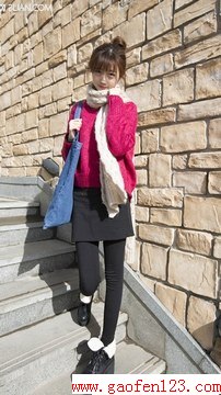 围巾+小个子 这个冬天就要美丽显高! www.gaofen123.com