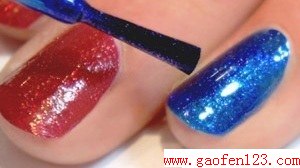 米字旗美甲DIY教程 www.gaofen123.com