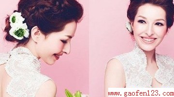 2014新娘发型图片 巧用花朵打造时尚新娘
