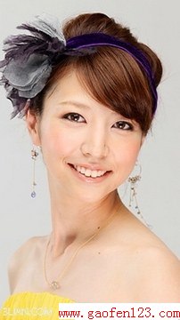 日系甜美短发新娘发型 www.gaofen123.com