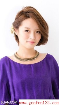 日系甜美短发新娘发型 www.gaofen123.com