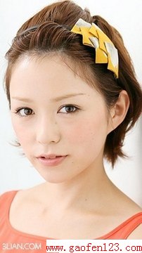 日系甜美短发新娘发型 www.gaofen123.com